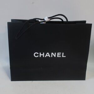 NWD Womens Chanel Black White Camellia Flower Large Designer Gift Bag